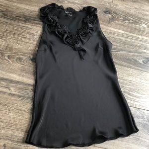Gorgeous black blouse tank with neck detail